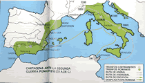 Situación territorial en la II Guerra Púnica