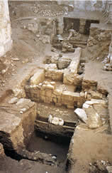 Ruínas púnicas y romanas encontradas en la Plaza de San Ginés